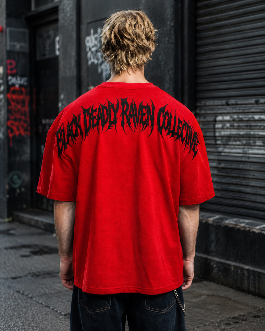 RED - ZERO HUGS GIVEN — Oversized Graphic T-Shirt | Pre-Order