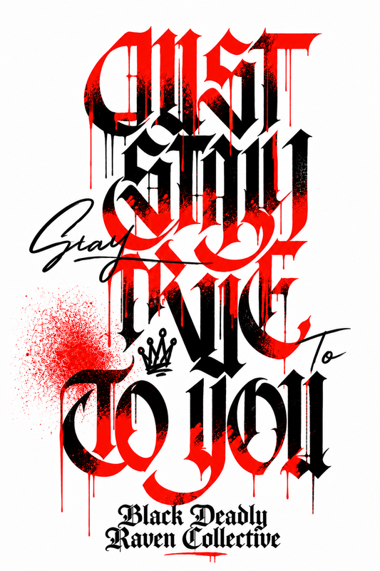 Stay True To You – Gothic Graffiti Art Print
