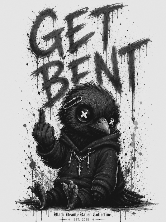 Get Bent – Gothic Raven Art Print