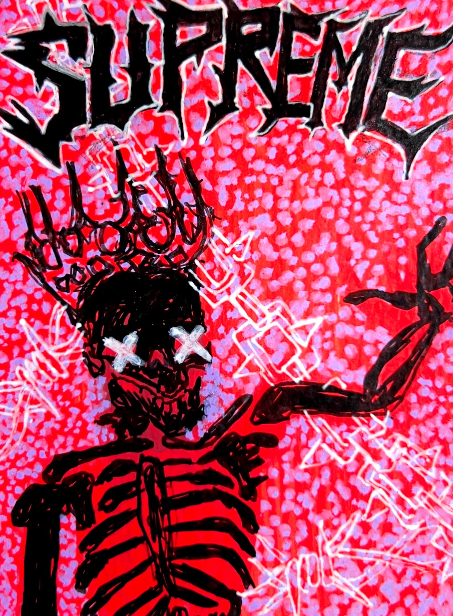 SUPREME — Gothic Skeleton Art Print